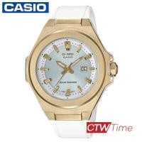 ราคา ผ่อนชำระ สูงสุด 10 เดือน Casio Baby g G MS นาฬิกาข้อมือผู้หญิง สายเรซิ่น รุ่น MSG S500G 7ADR สีขาว ทอง (13061503066)