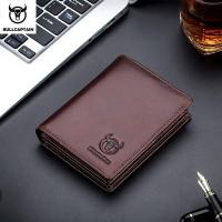 ราคา Bullcaptain กระเป๋าสตางค์กระเป๋าหนังใส่เงินสองพับแท้สำหรับผู้ชาย กระเป๋าสตางค์ติดบัตรมีช่องใส่บัตรจำนวน15ช่องใส่บัตรกระเป๋าใส่บัตรเครดิต (21170415944)