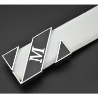 ราคา เข็มขัดหนังแท้สำหรับผู้ชายสีขาว M เข็มขัดหนังตัวอักษร Kepala Tali Pinggang Lelaki (19437799028)