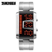 ราคา พร้อมส่ง 1 2วันได้รับ นาฬิกาข้อมือ แบรนด์ SKMEI 1179 เอสเคมี่ นาฬิกาผู้ชาย นาฬิกาผู้หญิง นาฬิกาแฟชั่น สายสแตนเลส สายเหล็ก ระบบดิจิตอล LED กันน้ำ มีบริการเก็บเงินปลายทาง (20458604115)