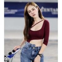 ราคา 2BEll Body suit ปาดไหล่แขนยาวข้างเดียวแล้วยังเว้าเอวอีกสวยสบัดไปเลยจ้า JJ6 (19541902059)