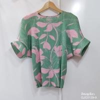 ราคา 2MUAY รุ่น GJO2129 9 เสื้อพลีทคุณภาพ BATWING SLEEVE PRINTED PLEATED TOP 2 สี FREE SIZE (20521554092)