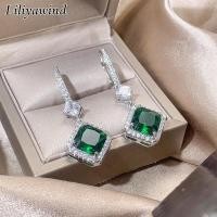 ราคา LILIYAWIND วินเทจต่างหูเพทายผู้หญิงทองแดงรูปสี่เหลี่ยมขนมเปียกปูนคริสตัลสีเหลือง (20713197061)