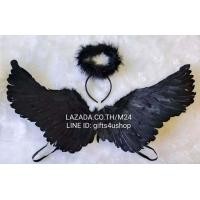 ราคา สีดำ 1 เซ็ตมี 2 ชิ้น 25x80 c m ปีกขนกนก ที่คาดผมวงแหวน ที่คาดผมเทวดา ปีกนางฟ้า ปีกเทวดา ปีกนางฟ้าขนนก costume angel feather wing heaband m24 (8335930012)
