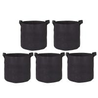 ราคา 5 Pack กระเป๋าปลูกต้นไม้1 2 3 5 7 10แกลลอน Plant Potsหนา Nonwoven ผ้าเติบโตถุง Flap จับสำหรับผัก (21171186546)