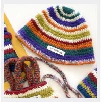 ราคา Emmesea 3pcs bucket hat หมวกบักเก็ต สายรุ้งขนแกะหมวกถักถุงมือ ถุงกระดาษ (20537677867)