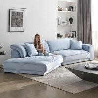 ราคา Bunise โซฟาผ้า 4ที่นั่ง โซฟารับแขก ไส้ฟองน้ำลาเท็กซ์ โซฟาเข้ามุม 310 x 130 x 76 ซม BU08 (20034269197)