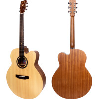 ราคา Kazuki Soul Series กีต้าร์โปร่ง Kazuki Top Solid Acoustic Guitar หน้าไม้แท้ ฟรี กระเป๋าบุฟองน้ำ Music Arms (17365035783)