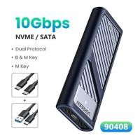 ราคา UGREEN อะแดปเตอร์ SATA SSD Enclosure M 2เคส SSD M2 NVMe 10อะแดปเตอร์ Gbps USB 3 2 Gen2 USB C แผงกั้นภายนอกรองรับปุ่ม M และ B M (19673344105)