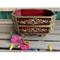 ราคา กี่ กี่ไม้ กี่น้ำชา แดงเก่าลายไทย ยาว 9นิ้ว ถาดไม้ ถาดวางน้ำชา ถาดรองไม้ ถาดวางของ ถาดเสริฟ ทำชุดสังฆทาน (17392893647)