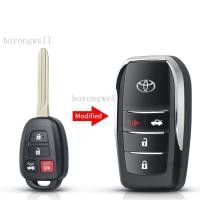 ราคา สำหรับ Toyota 2ปุ่ม Vios 4th Gen 4 2019 2020 2021รถพับกุญแจรีโมทรถยนต์โลโก้เปลือกหอย (17202009889)