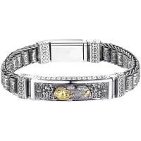 ราคา Wgk กำไลข้อมือเงิน18คู่กำไลข้อมือเงินแท้ย้อนยุคสร้อยข้อมือปี่เซี้ยสำหรับผู้ชายและผู้หญิง (20131291989)