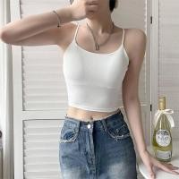 ราคา สายเดี่ยวโชว์หลัง เสื้อครอป ซับในครึ่งตัว เว้าหลัง ผ้าลื่น รุ่น L1082 (19525051275)