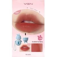 ราคา G001 ลิปสติกVGN เนื้อกลอส สีสวย เกลี่ยง่าย รูปกระต่ายน่ารัก (21152518865)