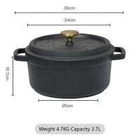 ราคา Enameled Cast Iron Dutch Oven Pot with Lid 23cm 25cm Dutch Oven Cast Iron Pot Enamel Dutch Oven with Lid 2 8L 3 8L Dutch Oven for Bread Baking Bread Dutch Oven with Silicone Mats Red (19741052558)