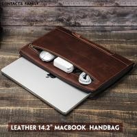 ราคา กระเป๋าแล็ปท็อปหนังแท้สำหรับ Macbook Pro 14 2นิ้ว2021เคสสำหรับ MacBook Air pro 13 3นิ้ว M1 2020 2019อุปกรณ์เสริมปลอกหุ้ม (13769035359)