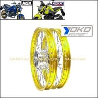 ราคา ชุดล้อ MSX125 MSX SF หลายยี่ห้อให้เลือก สีทองอ่อน วงล้อขอบ17 ดุมกลึง ซี่ลวด บูชดุม ชุดลูกปืน ดุมสเตอร์ ตัวยกบังโคลน อะไหล่แต่งmsx ของแต่งmsx (11552757065)