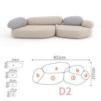 ราคา BUNISE Pebble Creative Fabric Sofa Random Combination Shaped Design 2024 Exclusive New BT101902 (20689411887)