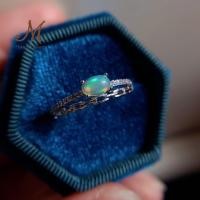 ราคา Meena Gems แหวนพลอยแท้โอปอล พลอยดิบ ตัวเรือนเงินแท้925 แหวนพลอยแท้เสริมดวง พลอยประจำเดือนตุลา (20386130108)