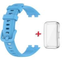 ราคา สายรัดพร้อมเคสสำหรับ Huawei Band 8 สายนาฬิกาซิลิโคนสร้อยข้อมือฝาครอบป้องกันสำหรับ Huawei Band8 Wrist Color TPU Case (19406771556)