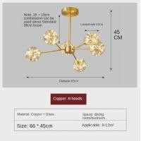 ราคา โคมไฟระย้าอันทันสมัยสำหรับห้องนั่งเล่นโคมไฟติดเพดานสำหรับห้องนอนโคมไฟลูกโป่งถั่ววิเศษแนวคนดังอินเทอร์เน็ตทำจากทองแดงแบบนอร์ดิกห้องรับประทานอาหารโคมไฟดวงดาวห้องนอน (9322069259)