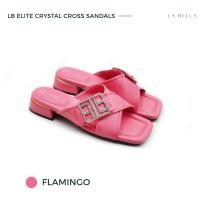 ราคา LA BELLA รุ่น LB ELITE CRYSTAL CROSS SANDALS FLAMINGO (17948747801)