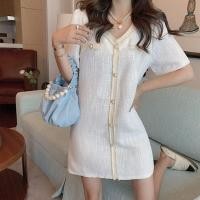 ราคา Cici 1092 มินิเดรสแขนสั้น กระดุมมุกหน้าซิปหลังผ้าดีมากกก น่ารักมาก ทรงปล่อยดีงามสุด เดรสออกเดท วาเลนไทน์ (16192099110)