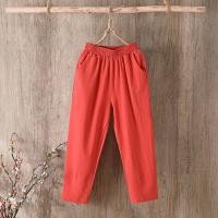 ราคา กางเกงผ้าคอตตอนลินิน100ของผู้หญิงกางเกงทรงตรงผ้าคอตตอนแท้เอวสูงทรงหลวมเนื้อบางบางสำหรับฤดูร้อนปี2021 (10058173313)