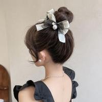 ราคา Korean Fashion Womens Large White Bow Hair Clip 2023 New Elegant hair Clamp Hair Accessories (20294490987)