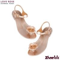 ราคา zhoelala รองเท้าแตะ รุ่น FLOWER แชมเปญ (20395879738)
