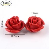 ราคา 5pcs Lotus Cinnabar Beads Flower FireBrick 12x18x18mm Hole 2mm for Jewelry Necklace Making DIY (9211578857)