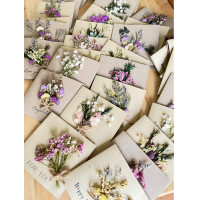 ราคา การ์ดดอกไม้แห้ง การ์ดช่อดอกไม้แห้งแบบคละ mini flower bouquet card (12588657052)