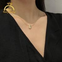 ราคา Hello Girl Jewelry Simple Geometric Pendant Clavicle Chain Necklace for Women Neck Jewelrys (8808213401)
