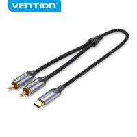 ราคา COD Vention USB C สายสัญญาณเสียง RCA Type C ถึง 2 สาย RCA 2rca แจ็คประเภท C สาย RCA สำหรับ iPhone ซัมซุง Xiaomi ลำโพงโฮมเธียเตอร์ทีวี 0 5 ม 1 ม (9036288792)