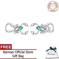 ราคา BAMOER 925เงินสเตอร์ลิงสีเขียวเพทายแมงป่องต่างหูตุ้มหูผู้หญิงดีไซน์ดั้งเดิมต่างหูรูปสัตว์เครื่องประดับอย่างดี SCE1555 (16971400774)