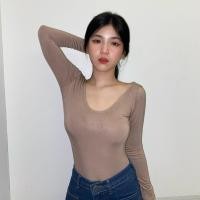 ราคา MesubShop บอดี้สูทแขนยาว เว้าหลังลึก พรางหุ่นม้าก สาวอวบใส่ได้ค่า ช่วงเป้ามีกระดุมแป้กแกะได้ รุ่น บอดี้สูทแขนยาว (21048255927)