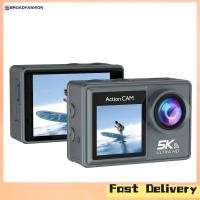 ราคา Broadfashion Action Camera 5K 30FPS 48MP WiFi Waterproof 30M Underwater Camera 2 Inch 1080P HD Touch Screen Sports Camera For Swimming Snorkeling Adventure (21141947580)