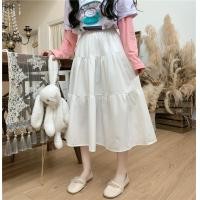 ราคา พร้อมส่ง Long skirt กระโปรงยาวจีบระบายเอวยางยืด กระโปรงแฟชั่นหญิง (20748616973)