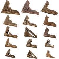 ราคา 1กล่องมุมหนังสือ15ชิ้น60ชิ้นแผ่นป้องกันมุมเหล็กป้องกันขอบแผ่นบัมเปอร์โลหะสำหรับวารสารขยะหนังสือกล่องเคสเครื่องประดับอัลบั้มเมนูเฟอร์นิเจอร์สีบรอนซ์โบราณ (21110538008)