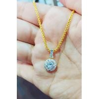 ราคา จี้เพชร จี้ทองไมครอน จี้ชุบทองคำแท้ ฝังเพชรสวิซ หุ้มทองคำแท้100 ไม่ลอก ไม่ดำ ใส่ติดตัวได้ตลอด (20126934417)