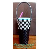 ราคา ที่ใส่แก้วเยติ ขนาด 30 ออนซ์ งานสานจากเส้นพลาสติก (16096434700)