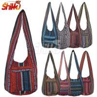 ราคา 2ใบ 279บาท กระเป๋าย่ามสะพายผ้านากา กระเป๋าย่าม ผ้าฝ้าย ผ้าพื้นเมือง สามารถสะพายข้าง และ พาดลำตัว ลายนากา สไตล์โบฮีเมียน สีสดใส (1374416916)