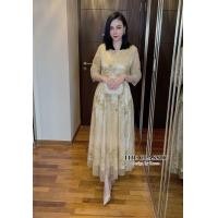 ราคา เดรสยาวแขนสามส่วน เดรสยาวปักมุก M 5XL มี2สี เดรสกลิตเตอร์ ชุดราตรียาว เดรสปักเลื่อม ชุดไปงาน ชุดออกงาน ชุดเพื่อนเจ้าสาว เดรสสาวอวบ อ้วน ชุดราตรีสาวอวบ งานป้าย THE CLASSIC (21062521662)