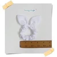 ราคา ยางรัดผมหูกระต่ายไซส์ M โดนัทรัดผม ผ้าคอตตอนทวิล สีพื้น 17 สีสวยๆ Bunny Ear Hair scrunchies (15513596250)