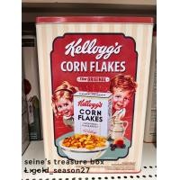 ราคา Kelloggs corn flakes กล่องเหล็ก เคลล็อกส์ อาหารเช้าคอร์นเฟลกส์วินเทจ Metal Box Kelloggs Breakfast Corn Flakes Vintage (21141156364)