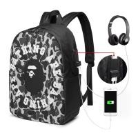 ราคา Bape USB กระเป๋าเป้สะพายหลังพิมพ์เดินทางกลางแจ้งกีฬากระเป๋าเป้สะพายหลังความจุขนาดใหญ่นักเรียนมัธยมกระเป๋านักเรียนแล็ปท็อปกระเป๋าสะพายไหล่สบายๆ (16567718133)