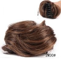 ราคา Synthetic Short Straight Claw Clip on Hair Bun Elastic Band Messy Chignon Hair Extension Hairpiece For Women and Kids (13863798151)