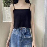 ราคา เสื้อสายเดี่ยว ผ้าถัก สายเดี่ยวโซ่สีทอง ฤดูร้อน แฟชั่นเกาหลี (18789549794)