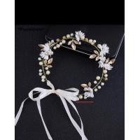 ราคา พร้อมส่งในไทย ที่คาดผมสวยๆ สีทอง ประดับดอกไม้เล็ก เหมาะสำหรับออกงาน เจ้าสาว ปัจฉิมนิเทศ (17684927536)