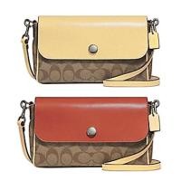 ราคา กระเป๋าสะพาย COACH แท้ ปรับได้ 2 สี สายยาวสะพายเฉียงได้ ทรงสวย มีตำหนิด้านใน ลดราคาล้าง stock COACH 59534 REVERSIBLE CROSSBODY IN SIGNATURE COATED CANVAS CLEARANCE (1256180500)